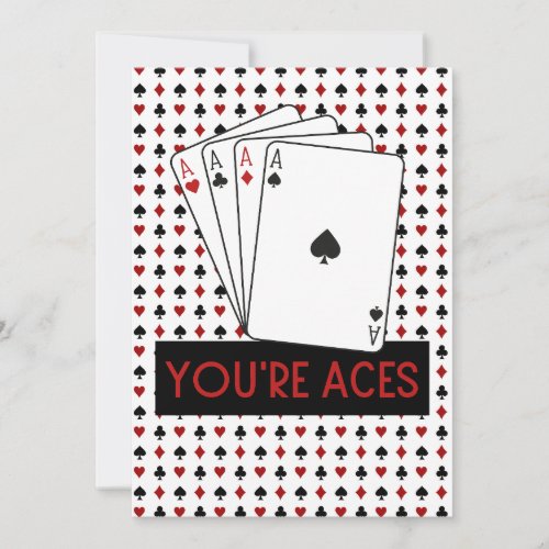 YOURE ACES Las Vegas Style Thank You Card