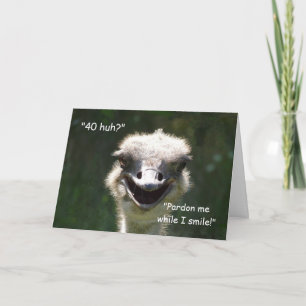 You're (add the age) huh? Birthday Card