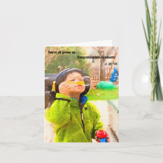 You're All Grown Up Boy Graduation Card (Front)