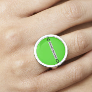 "You're All You've Got" Aromantic Pride Ring