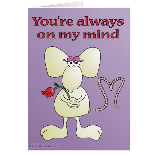  you re always on my mind rat card zazzle