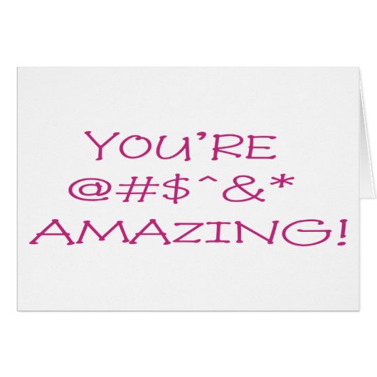 You're Amazing Cards (Front Horizontal)