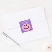You're Amazing for being brave pink face Square Sticker (Envelope)
