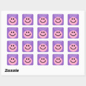 You're Amazing for being brave pink face Square Sticker (Sheet)