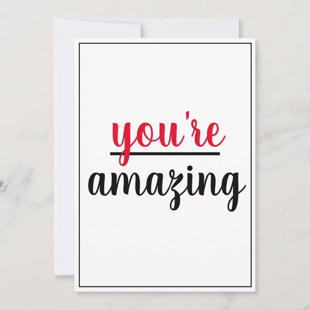 You're Amazing Kind Gesture Wonderful Person Thank You Card Zazzle