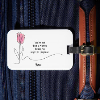 "You're an Angel in Disguise" personalized name Luggage Tag