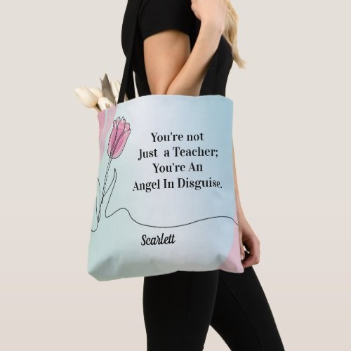 Youre an Angel in Disguise personalized name  Tote Bag