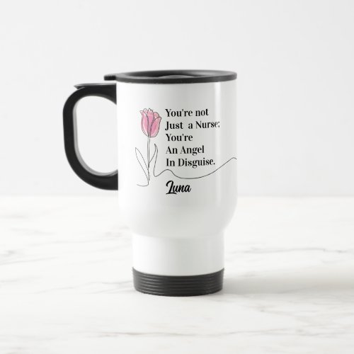 Youre an Angel in Disguise personalized name  Travel Mug