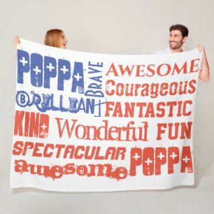 You're Awesome Custom Name Red White Blue USA Flag Fleece Blanket