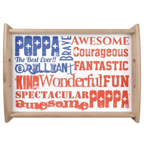 Youre Awesome Custom Name Red White Blue USA Flag Serving Tray