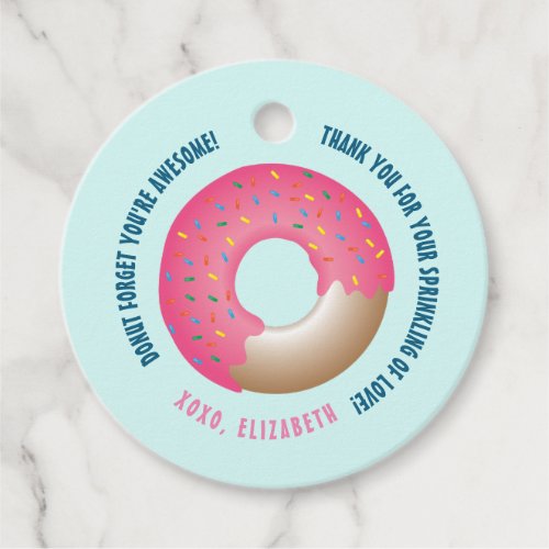 Youre awesome Donut Thank You Baby Sprinkle Party Favor Tags