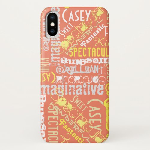 Youre Awesome Personalize Words and NAME Case_Mat iPhone XS Case