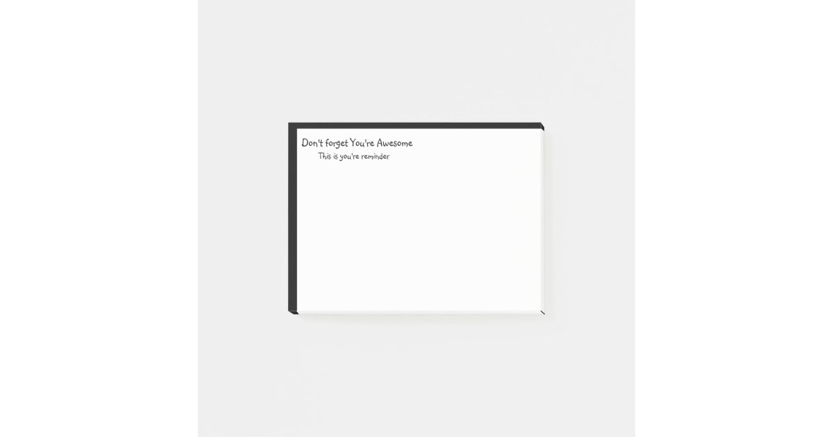 You are Awesome Post it Reminder Note Poster for Sale by ReminderNote