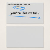 "You're beautiful" Compliment Cards (Front & Back)