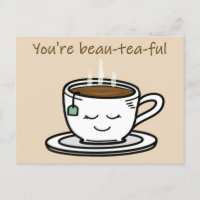 You're beautiful pun card for lover