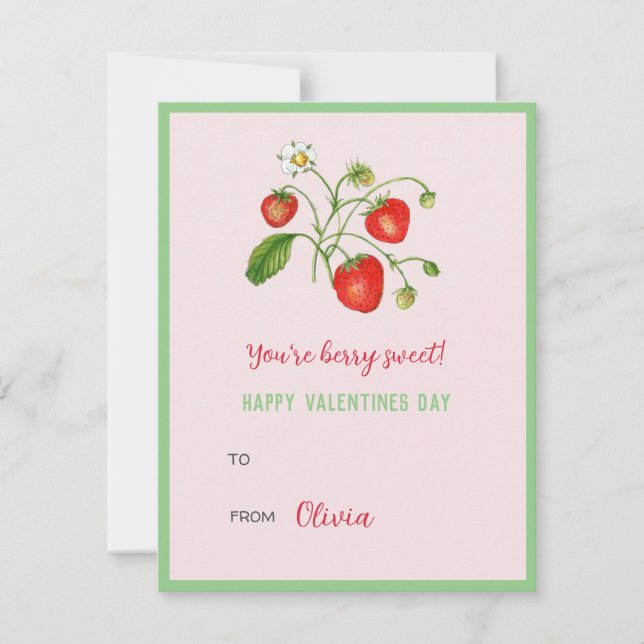 You're berry Sweet Happy Valentines day Mini Note  (Front)