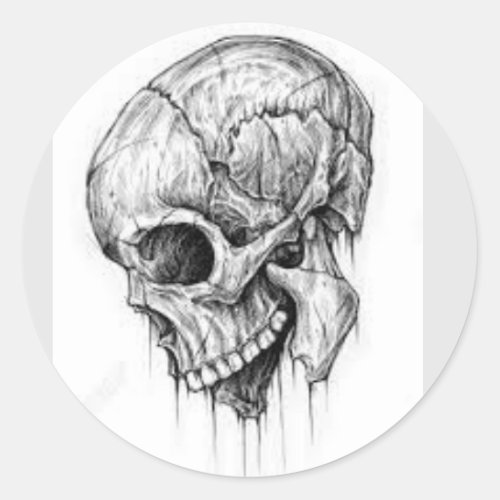 Youre Broken Down and Tired Skull Sticker