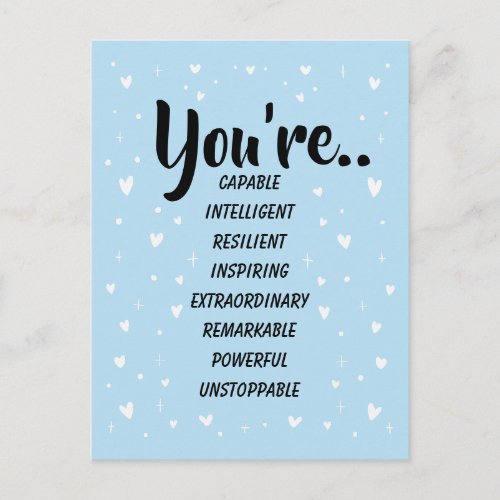 You're Capable Intelligent Creative | Confidence Postcard