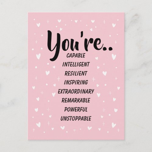 You're Capable Intelligent Creative | Confidence  Postcard