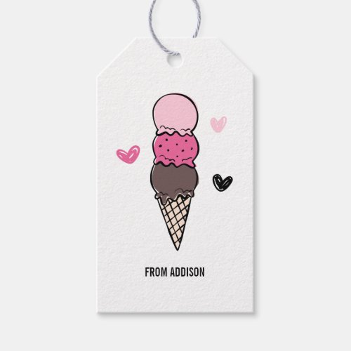 Youre Cool Ice Cream Valentines Day Gift Tags