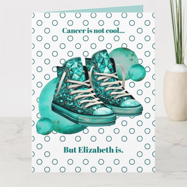 You're Cool Teal Ovarian Cancer Support Card (Front)