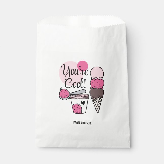 You're Cool Valentine's Day Favor Bag (Front)