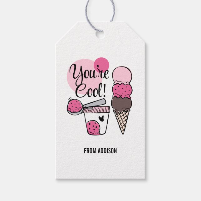 You're Cool Valentine's Day Gift Tags (Front)