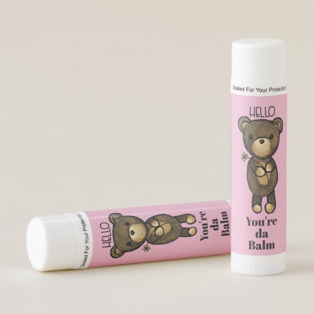 You're da Balm Teddy Bear Lip Balm (Front)