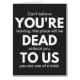 You're Dead To Us, Coworker Going Away, Funny Card | Zazzle
