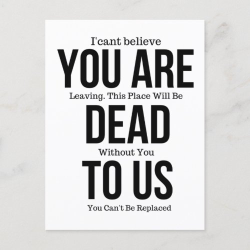 Youre Dead to Us Now Magnet Postcard