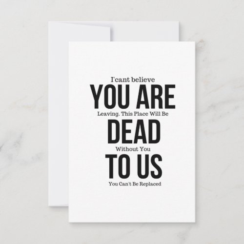 Youre Dead to Us Now Magnet RSVP Card