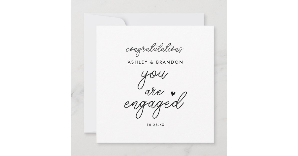 You're Engaged Congratulations Engagement Card | Zazzle