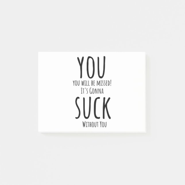 You're escaping, leaving notes (Front)