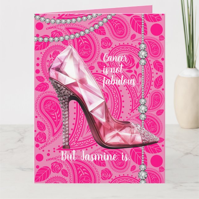 You're Fabulous Pink Breast Cancer Support Card (Front)