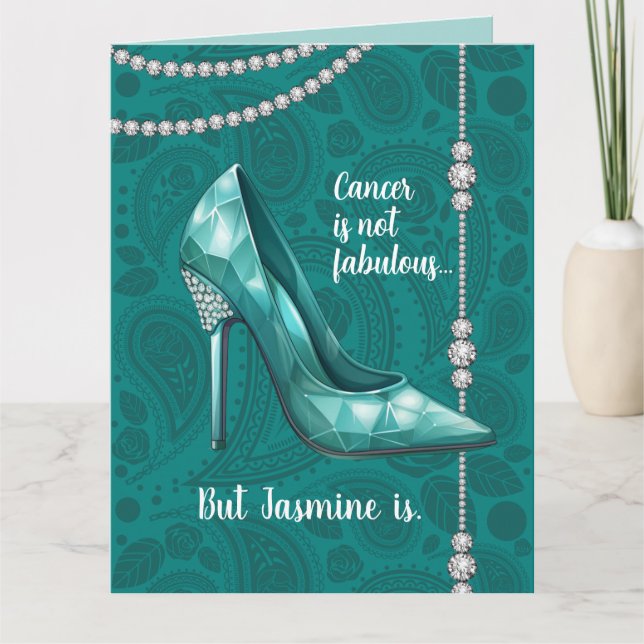 You're Fabulous Teal Ovarian Cancer Support Card (Front)