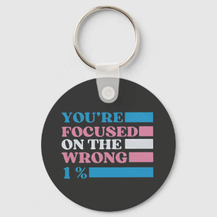 You're Focused on the Wrong 1 Percent LGBT Trans Keychain