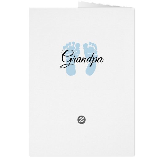 You're going to be a Grandpa Announcement card (Back)