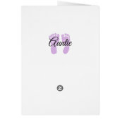 You're going to be an Aunt Announcement card (Back)