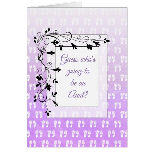 Youre going to be an Aunt Announcement card