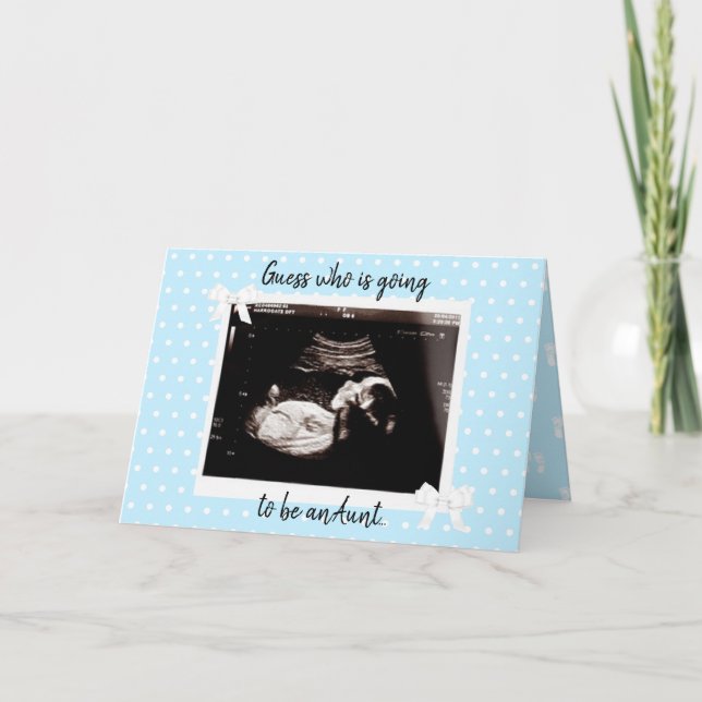 You're going to be an Aunt Baby Pregnancy announce Card (Front)