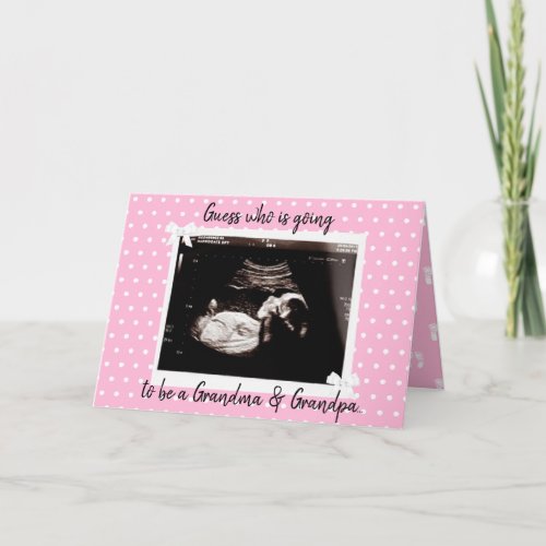 Youre going to be an Grandma and Grandpa Card