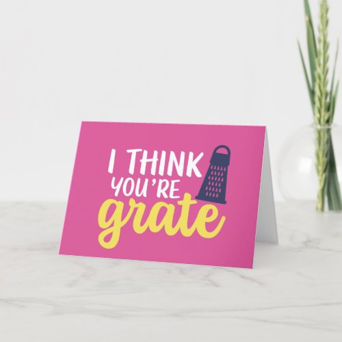 Youre Grate Cute Cheese Pun Funny Valentines Day Holiday Card