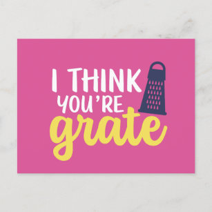 You're Grate Cute Cheese Pun Funny Valentine's Day Postcard