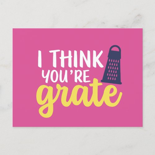 Youre Grate Cute Cheese Pun Funny Valentines Day Postcard
