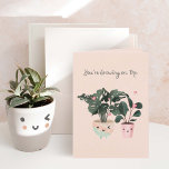 You're Growing On Me Cute Watercolor Potted Plants Holiday Card<br><div class="desc">Send this adorable and fun Valentine's Day Card to someone special. Our design features our cute hand-drawn watercolor potted plants with cute faces on the plant pots and pinks hearts. "You're growing on me" is designed in a fun hand-drawn font. The inside features a bunch of our fun watercolor potted...</div>