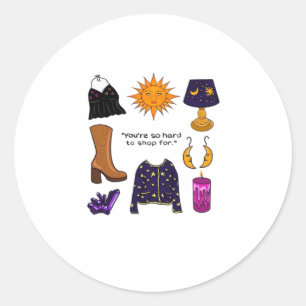 Youre Hard To Shop For Whimsigoth Aesthetic Classi Classic Round Sticker