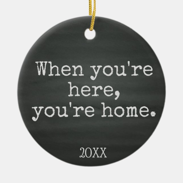 You're Home - Foster Care Adoption Gifts Ceramic Ornament (Front)