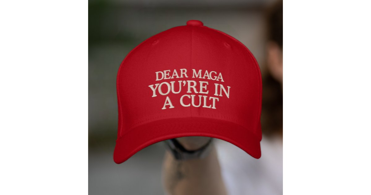 Youre in a CULT Anti Trump Anti MAGA Anti Racist RED Funny Hat Cap