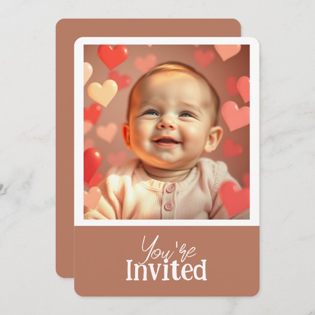 You're Invited Add Photo and Text Invitation (Front/Back)