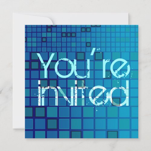 Youre Invited All Party Invitation Blue Mosaic